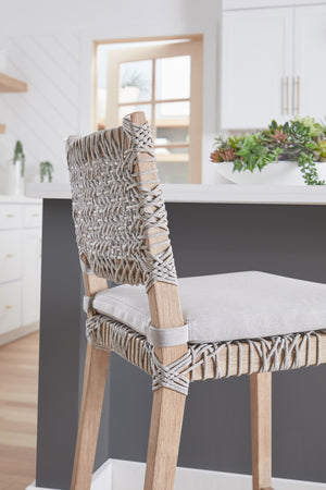 Essentials for Living Woven Costa Counter Stool 6849CSBK.WTA/PUM/NG