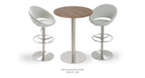 Crescent Piston Set: Two Crescent Piston Silver Wool and One Tango Bar Table