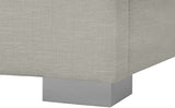 Crosby Linen Textured Fabric: Linen / 22% linen / 33% Cotton / Metal / Engineered Wood / Foam Mid Century Modern Beige Linen Textured Fabric Full Bed - 61.5" W x 84" D x 54.5" H