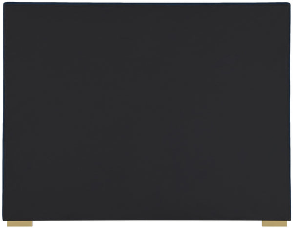 Crosby Linen Textured Fabric: Linen / 22% linen / 33% Cotton / Metal / Engineered Wood / Foam Mid Century Modern Navy Linen Textured Fabric Full Bed - 61.5" W x 84" D x 54.5" H