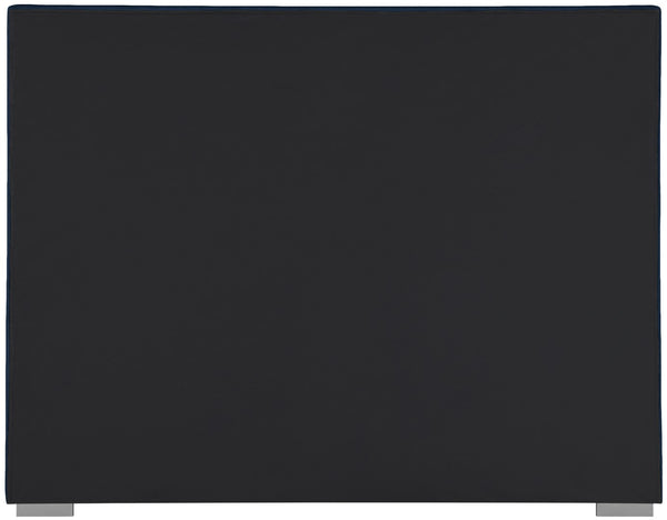 Crosby Linen Textured Fabric: Linen / 22% linen / 33% Cotton / Metal / Engineered Wood / Foam Mid Century Modern Navy Linen Textured Fabric King Bed - 83" W x 89.6" D x 54.5" H