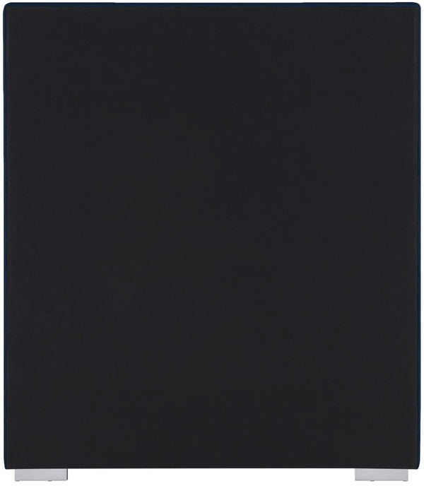 Crosby Linen Textured Fabric: Linen / 22% linen / 33% Cotton / Metal / Engineered Wood / Foam Mid Century Modern Navy Linen Textured Fabric Twin Bed - 46" W x 84" D x 54.5" H