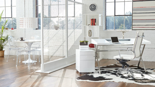 Floyd 3 Drawer File Cabinet in White