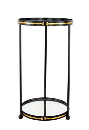 Zeugma Ct380 Black & Gold Side Table