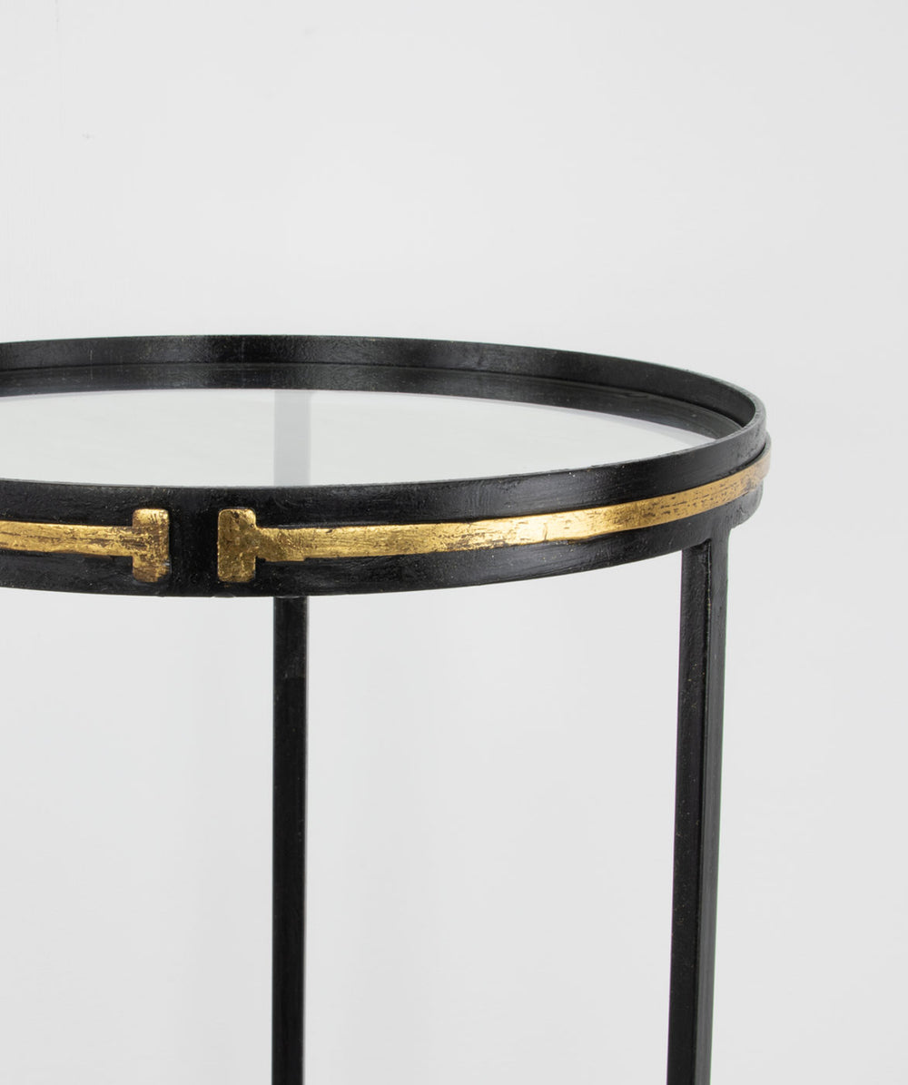 Zeugma Ct380 Black & Gold Side Table