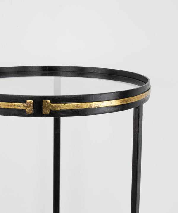 Zeugma Ct380 Black & Gold Side Table