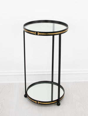 Zeugma Ct380 Black & Gold Side Table