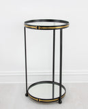 Zeugma Ct380 Black & Gold Side Table