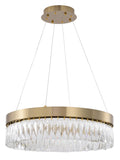 Bethel Gold LED Chandelier in Stainless Steel & Crystal