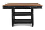 New Classic Furniture Prairie Point Rect Counter Table with Shelves Black D058B-12