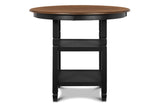 New Classic Furniture Prairie Point Round Counter Table with Shelves Black D058B-13