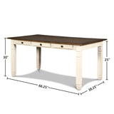 New Classic Furniture Prairie Point Rect. Dining Table Cottage White D058W-10