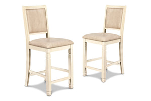 New Classic Furniture Prairie Point Counter Chair Cottage White - Set of 2 D058W-22