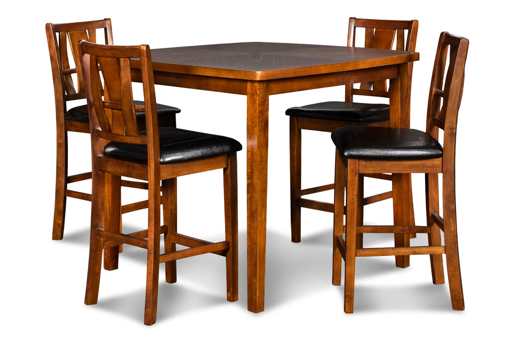 Dixon Counter Dining 5 Pc Set Dk Espresso English Elm