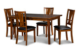 New Classic Furniture Dixon Std Dining 6 Pc Set Dk Espresso D1426-60S