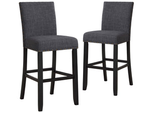 New Classic Furniture Crispin Granite Gray Bar Chair - Set of 2 D162-BS-GRN