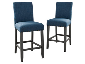 New Classic Furniture Crispin Marine Blue Counter Chair - Set of 2 D162-CS-MAR