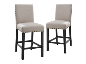 New Classic Furniture Crispin Natural Beige Counter Chair - Set of 2 D162-CS-NAT