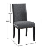 New Classic Furniture Crispin Granite Gray Dining Chair - Set of 2 D162-SC-GRN