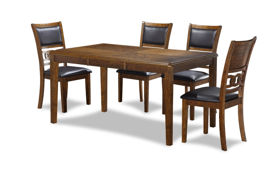 New Classic Furniture Gia 60" Dining Table+Chairs (5 Pcs/Ctn) Brown D1701-160-BRN