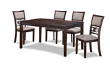 New Classic Furniture Gia 60" Dining Table+Chairs (5 Pcs/Ctn) Cherry D1701-160-CHY