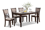 New Classic Furniture Gia 60" Dining Table+Chairs (5 Pcs/Ctn) Cherry D1701-160-CHY