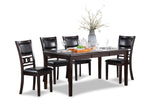 New Classic Furniture Gia 60" Dining Table+Chairs (5 Pcs/Ctn) Ebony D1701-160-EBY