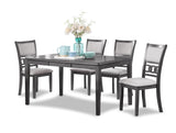 New Classic Furniture Gia 60" Dining Table+Chairs (5 Pcs/Ctn) Gray D1701-160-GRY