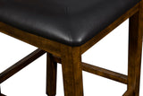 New Classic Furniture Gia 30" Counter Table with 2 Chairs & Stg Shelf Brown D1701-32S-BRN