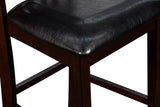 New Classic Furniture Gia 30" Counter Table with 2 Chairs & Stg Shelf Ebony D1701-32S-EBY