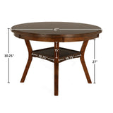 New Classic Furniture Gia Round Dining 5 Pc Set Brown D1701-50S-BRN