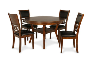 New Classic Furniture Gia Round Dining 5 Pc Set Brown D1701-50S-BRN