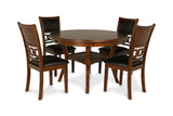 New Classic Furniture Gia Round Dining 5 Pc Set Brown D1701-50S-BRN