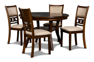 New Classic Furniture Gia Round Dining 5 Pc Set Cherry D1701-50S-CHY