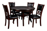 New Classic Furniture Gia Round Dining 5 Pc Set Ebony D1701-50S