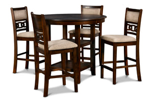 New Classic Furniture Gia Round Counter Dining 5 Pc Set Cherry D1701-52S-CHY