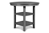 New Classic Furniture Gia Round Counter Dining 5 Pc Set Gray D1701-52S-GRY