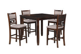 New Classic Furniture Gia 5Pc 42" Square Counter Table & 4 Chairs Cherry D1701-542-CHY