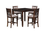 New Classic Furniture Gia 5Pc 42" Square Counter Table & 4 Chairs Cherry D1701-542-CHY