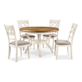 New Classic Furniture Cori 5 Pc Dining Set Bisque/Brown D1719-50S-BSQ