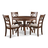 New Classic Furniture Cori Round Dining 5 Pc Set Cherry D1719-50S-CHY