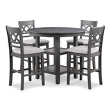 New Classic Furniture Cori Counter 5 Pc Set Gray D1719-52S-GRY