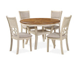 New Classic Furniture Mitchell 5 Pc Dining Set Two Tone Bisque/Brown D1763-50S-BSQ