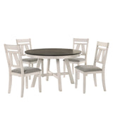 New Classic Furniture Maisie Round Table White/Brown D1903-11
