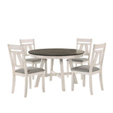 New Classic Furniture Maisie Round Table White/Brown D1903-11