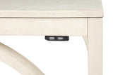 New Classic Furniture Bella Counter Sofa Table With 2 Stools & Usb Port 2 Tone Bisque D324-3P-BSQ