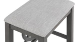 New Classic Furniture Bella Counter Sofa Table With 2 Stools & Usb Port Gray D324-3P-GRY