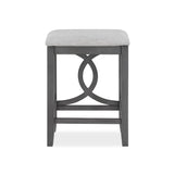 New Classic Furniture Bella Counter Sofa Table With 2 Stools & Usb Port Gray D324-3P-GRY