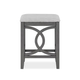 New Classic Furniture Bella Counter Sofa Table With 2 Stools & Usb Port Gray D324-3P-GRY