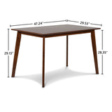 New Classic Furniture Morocco 47" Rectangle Dining Table Walnut Brown D331-10